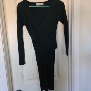 Hunter green sweater dress